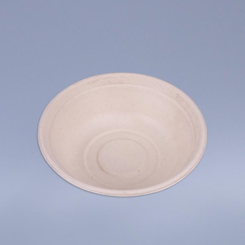 Sugar cane pulp round bowl